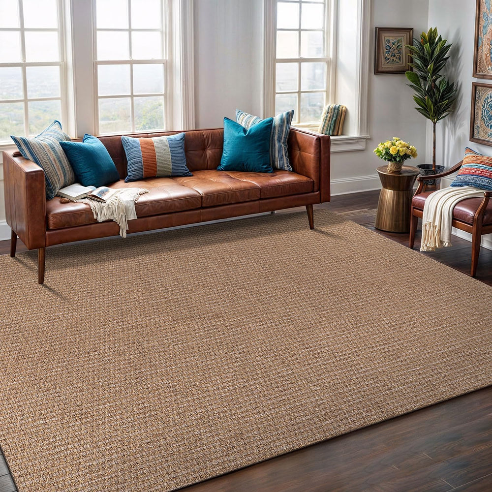Easy Jute Rug 4x6 Indoor Outdoor Natural Rugs Solid Fiber Rug Woven Area Rug ...