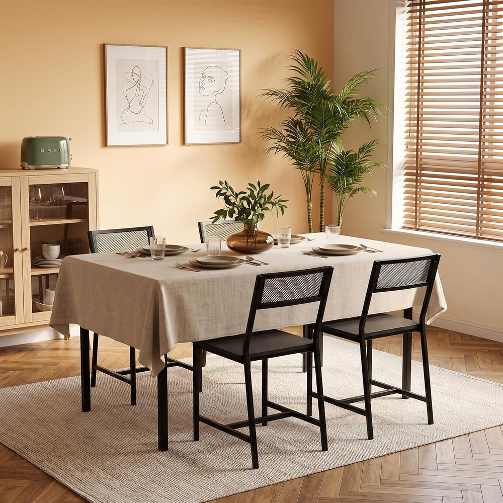 DHZ Dining Chairs Set of 4, Industrial Metal Mesh Dining Room Chairs with Bre...