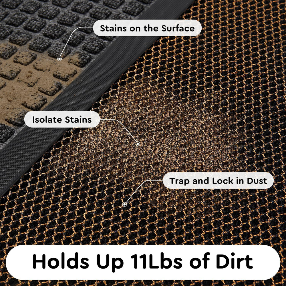 Front Door-Mat Outside Entrance 24"x36" Doormat Non Slip Dirt Trapp...