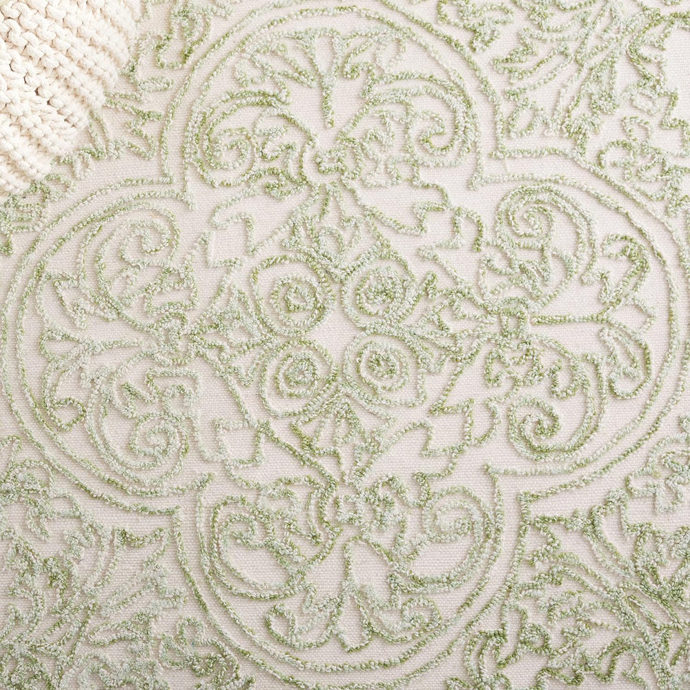 SAFAVIEH Trace Collection Accent Rug - 3' x 5', Ivory & Green, Ha...