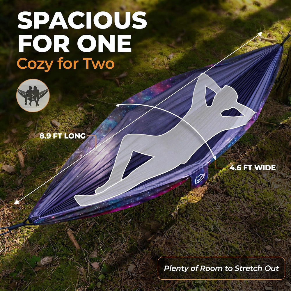 Foxelli Camping Hammock – Ultralight Hammock for Backpacking, Hiking, Festiva...