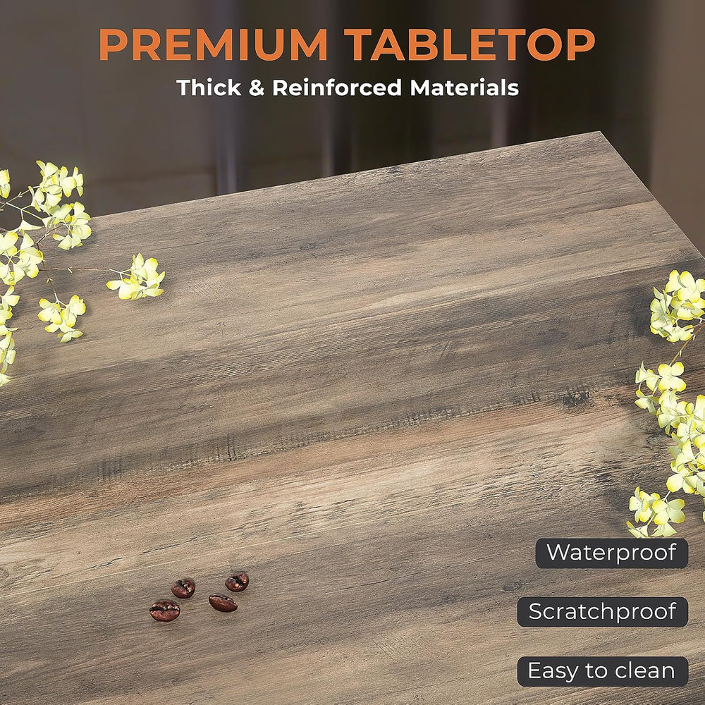 GreenForest 27.55 Inch Square Coffee Table with 2 Tier Storage