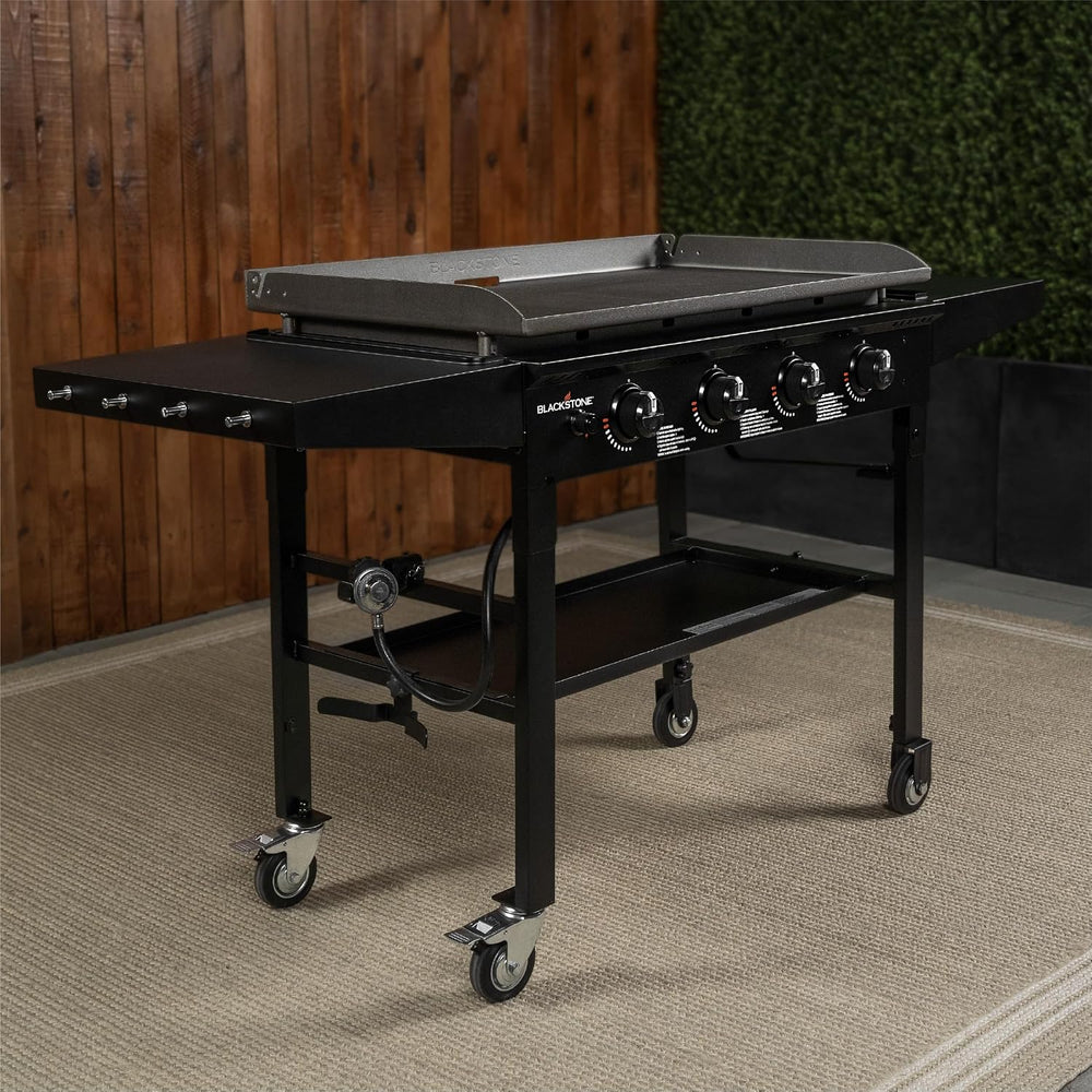 Blackstone 36 Inch 4 Burner 60,000 BTU Portable Steel Griddle Cooking Station...