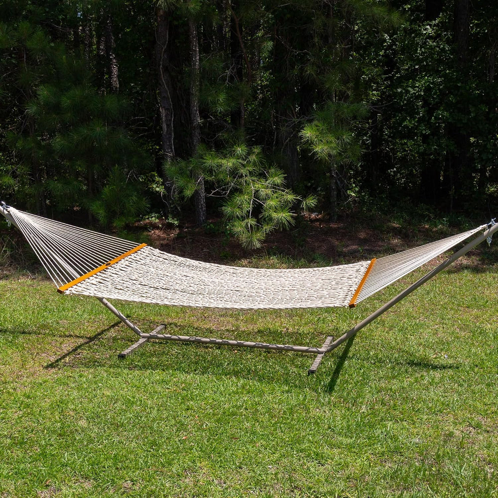 Original Pawleys Island Deluxe Oatmeal DuraCord Rope Hammock – 13 ft. x 60 in...