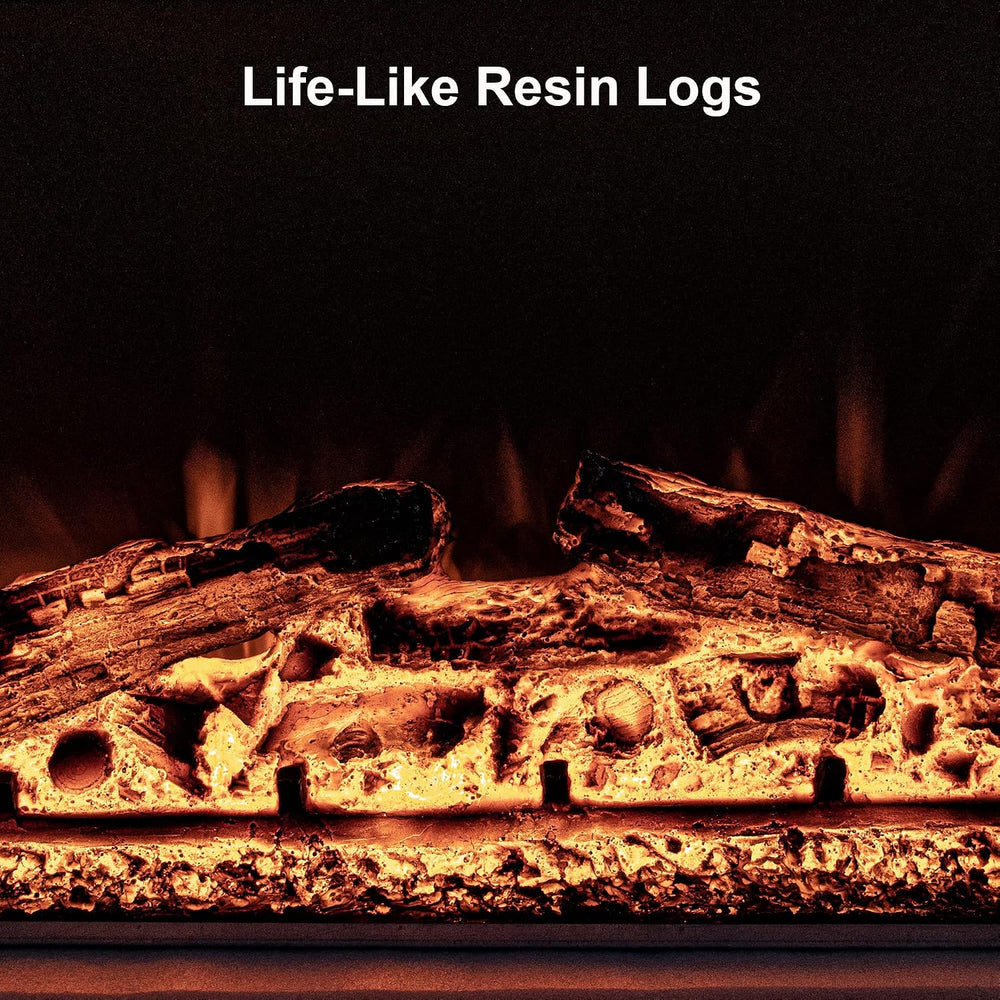 50" Width Electric Fireplace Inserts with Adjustable Flame Colors, Firep...