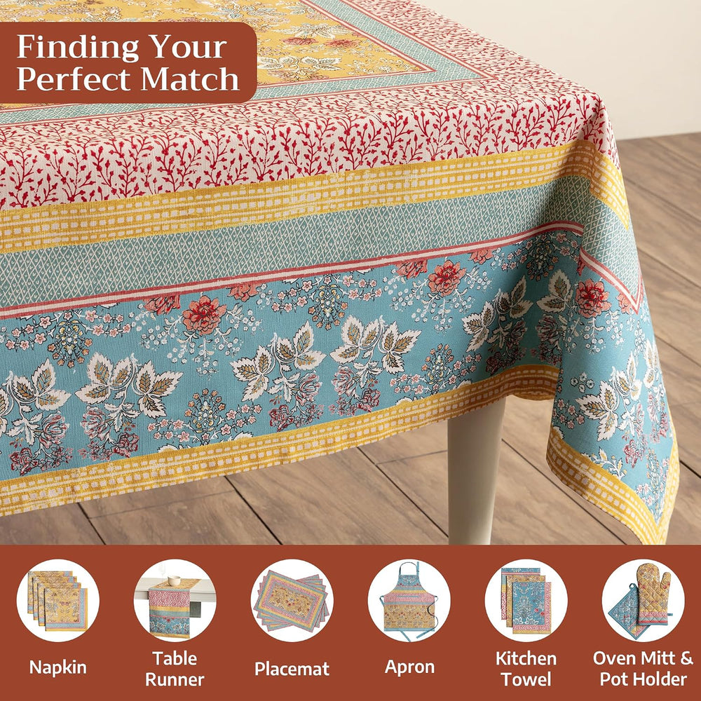 Maison d' Hermine Table Cloth Square Table Reusable 100% Cotton 54"x...