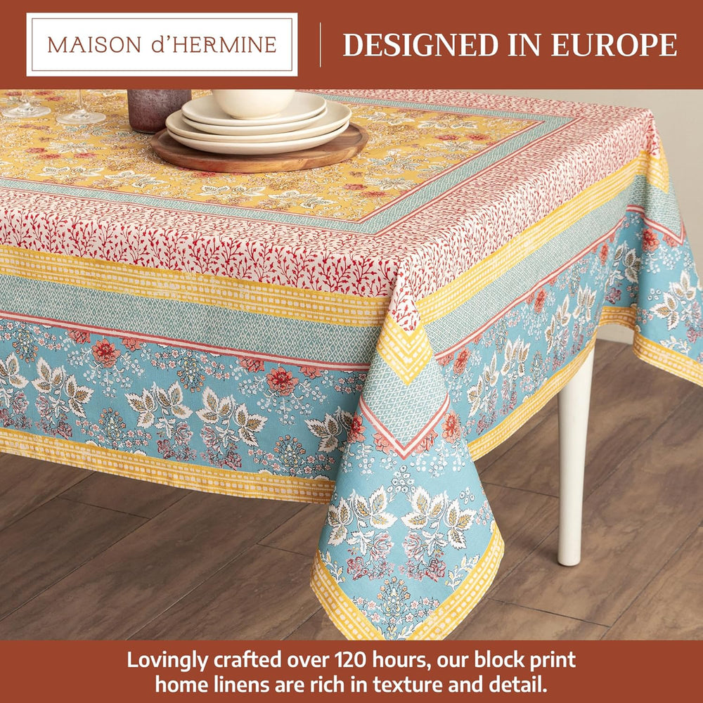 Maison d' Hermine Table Cloth Square Table Reusable 100% Cotton 54"x...