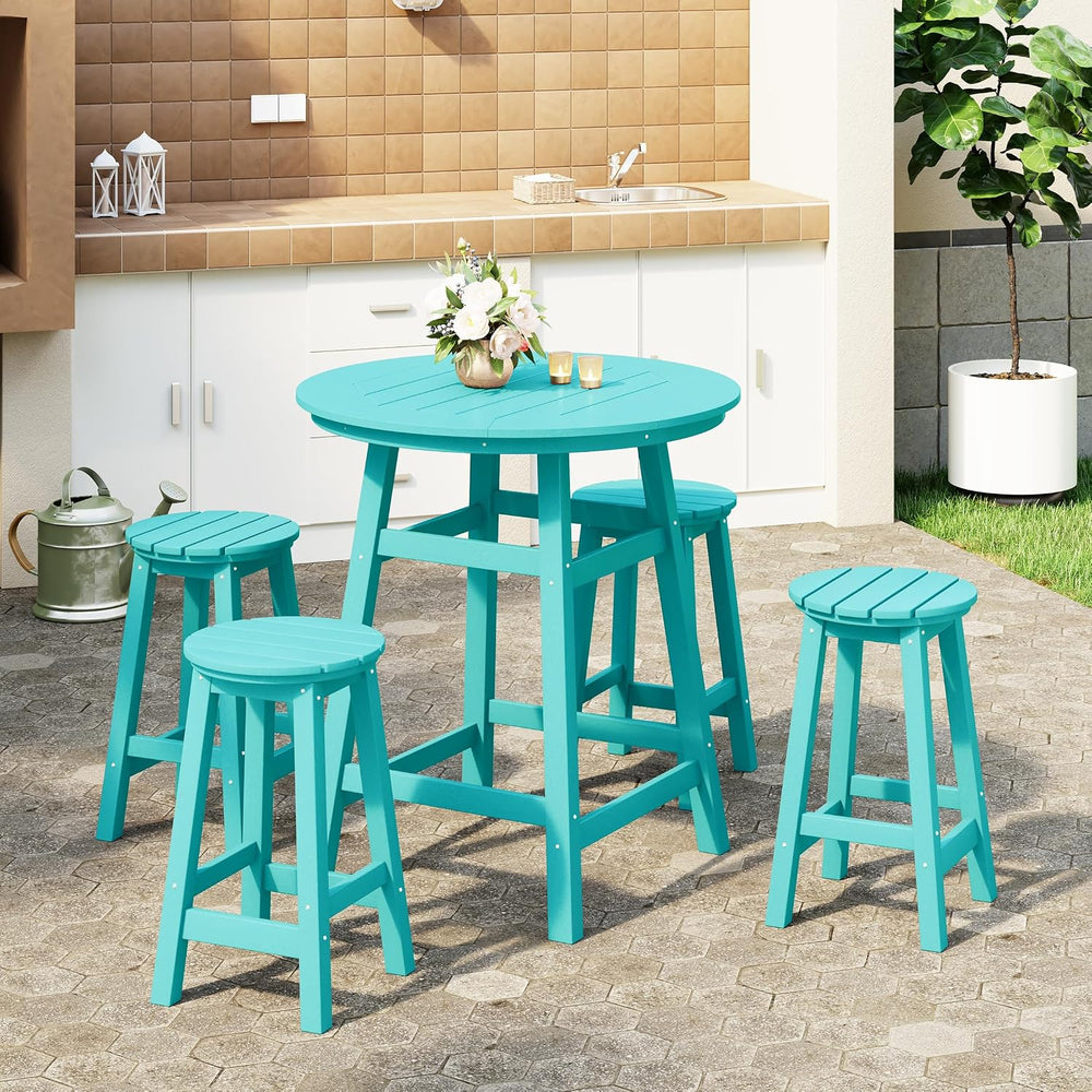 Costaelm 24" Height Outdoor Bar Stools, All-Weather Bar Stools, Adironda...