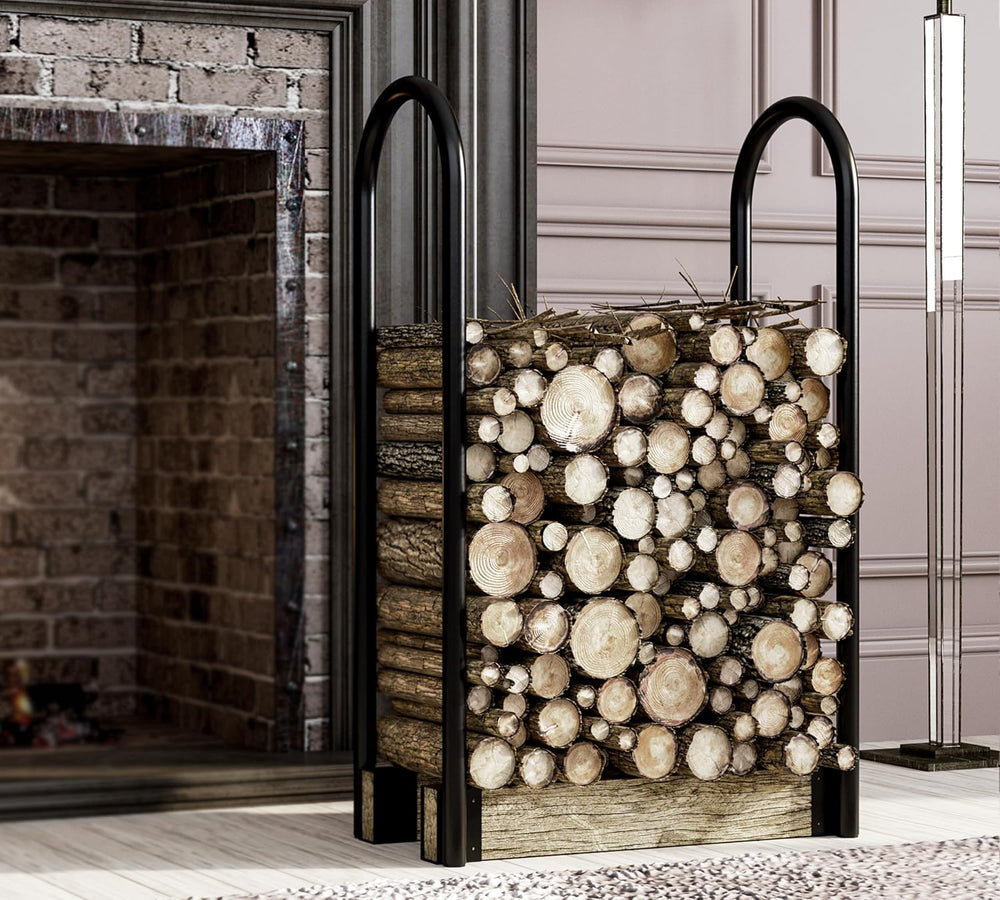 Fire Beauty Adjustable Firewood Rack, Indoor Outdoor Log Holder(Adjustable)