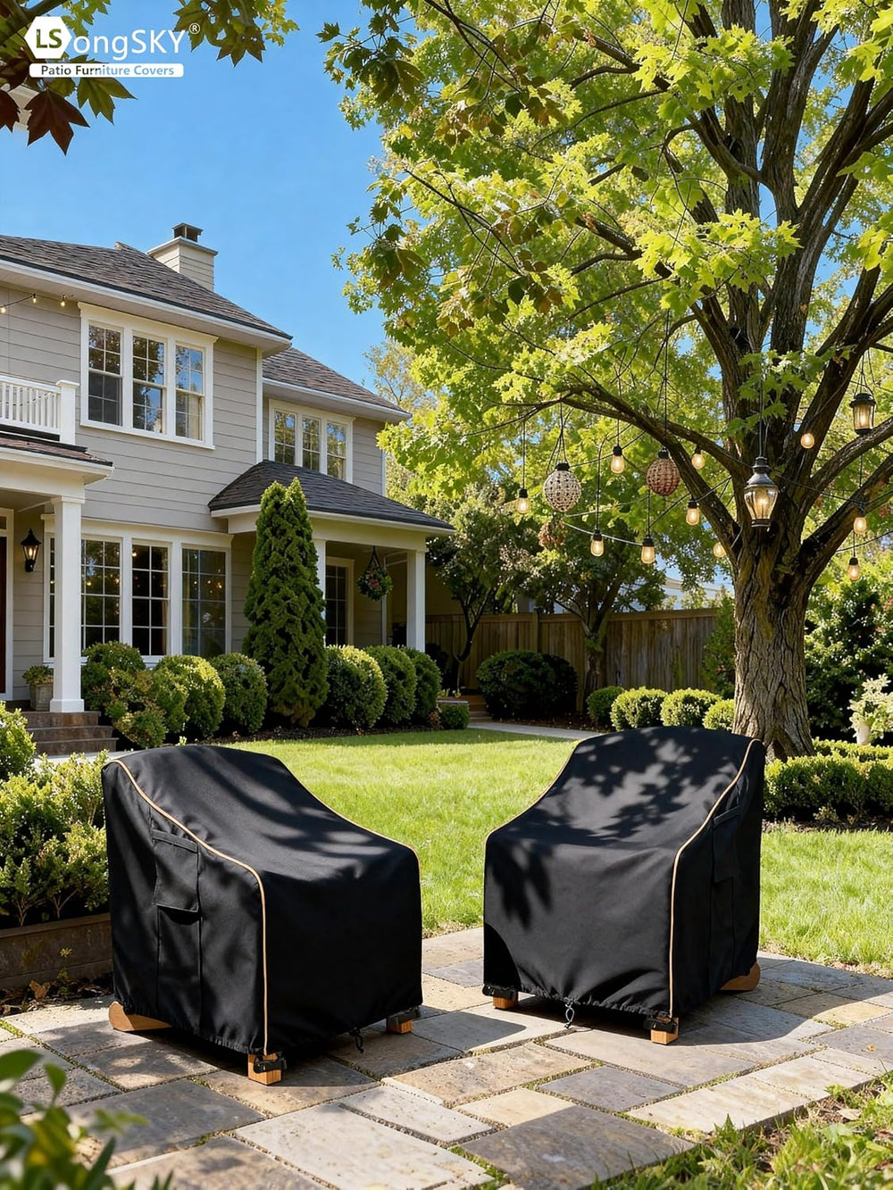 Patio Adirondack Chair Cover 2 Pack,Waterproof Heavy Duty Outdoor Chair Cover...