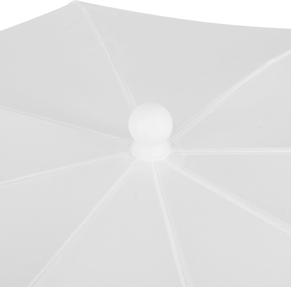 JONATHAN Y Mariner 6.5 ft. Solid Fringe Beach Umbrella, White/Black
