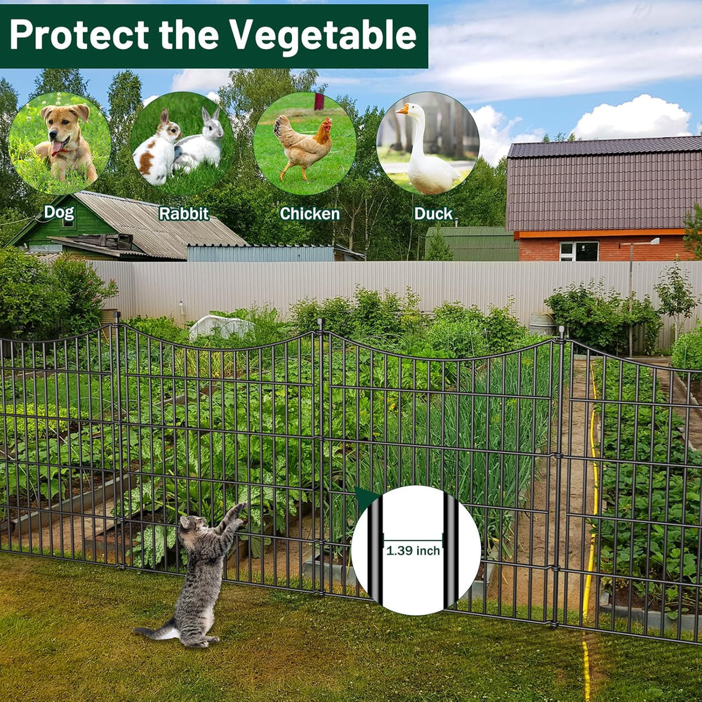 No Dig Dog Fence Outdoor for Yard, 24 in(H) X 10 ft(L)