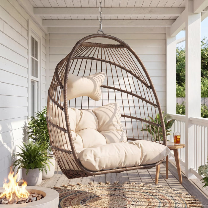 BULEXYARD Heavy-Duty Egg Swing Chair Without Stand, Hanging Egg Chair
