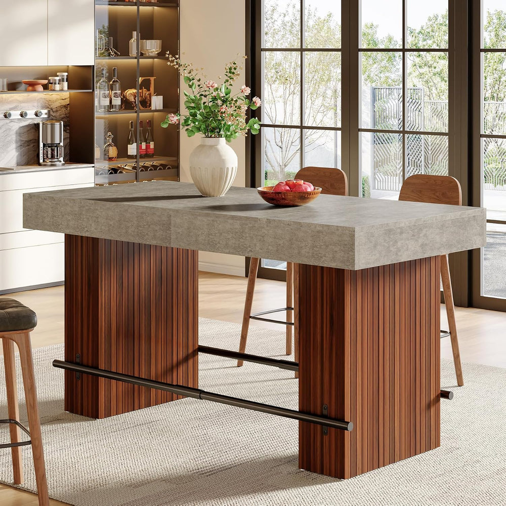 Tribesigns 62.2" Dining Table for 4-6, Counter Height Dining Room Table