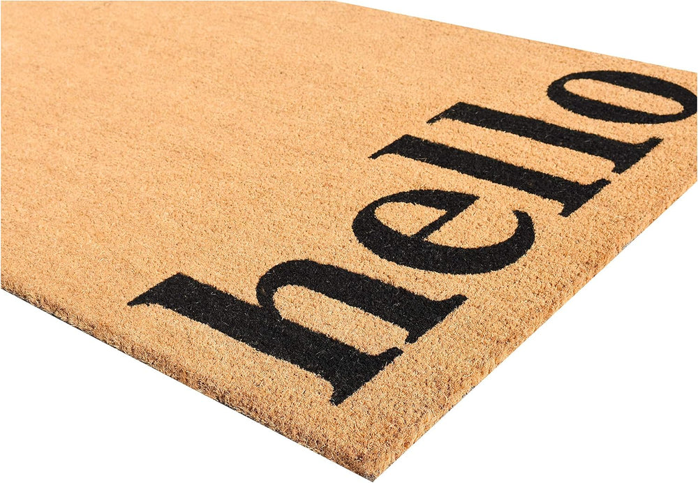 Calloway Mills 102612448NBB Vertical Hello Doormat, 24" x 48", Natu...