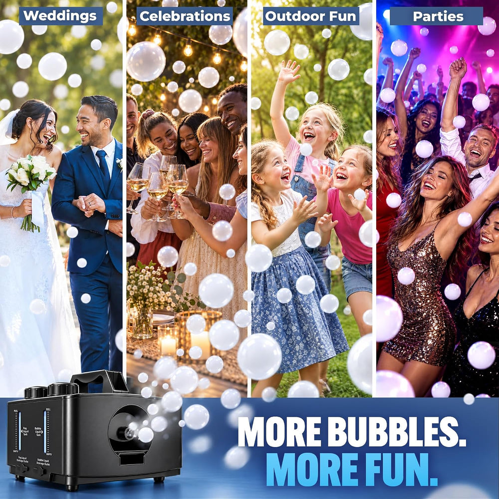 Fog Bubble Machine - High Powered Smoke Bubble Machine for Halloween Party