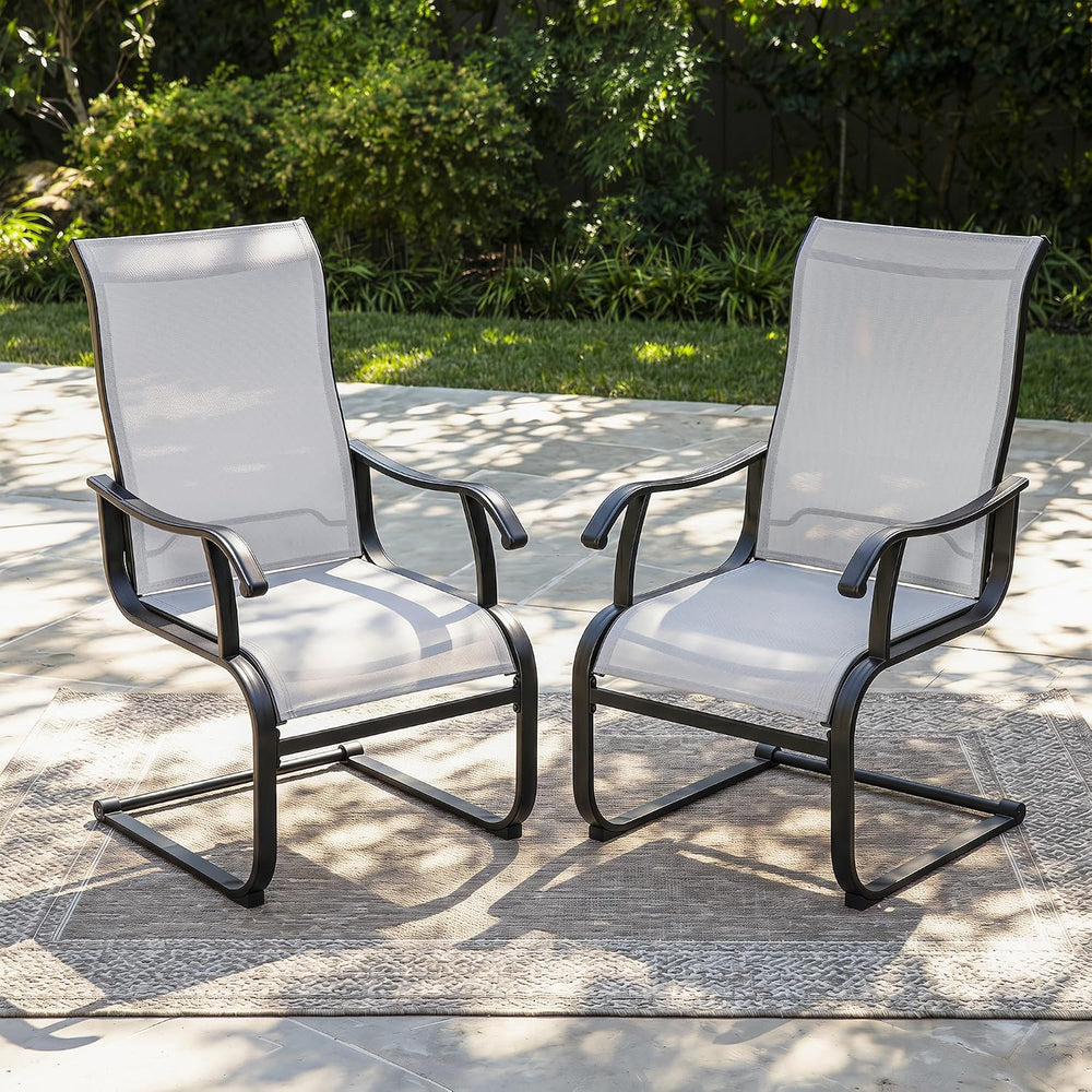 NUU GARDEN Patio Dining Chairs Set of 2, Breathable Textilene Outdoor Chairs ...