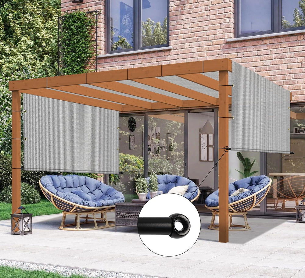 8' x 12' Pergola Shade Cover Replacement Canopy with Grommets Weighte...