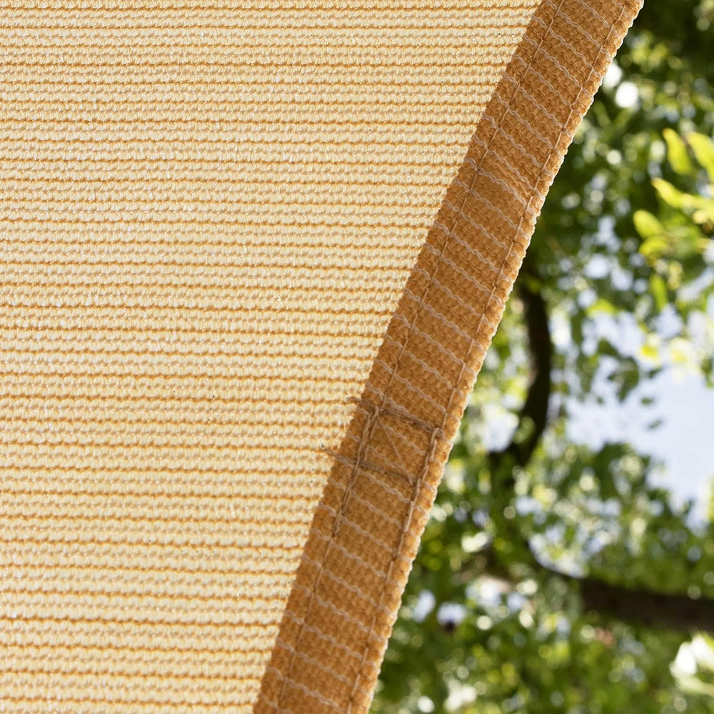 Amgo 20' x 20' x 28.3'Beige Right Triangle Sun Shade Sail Outdoor...