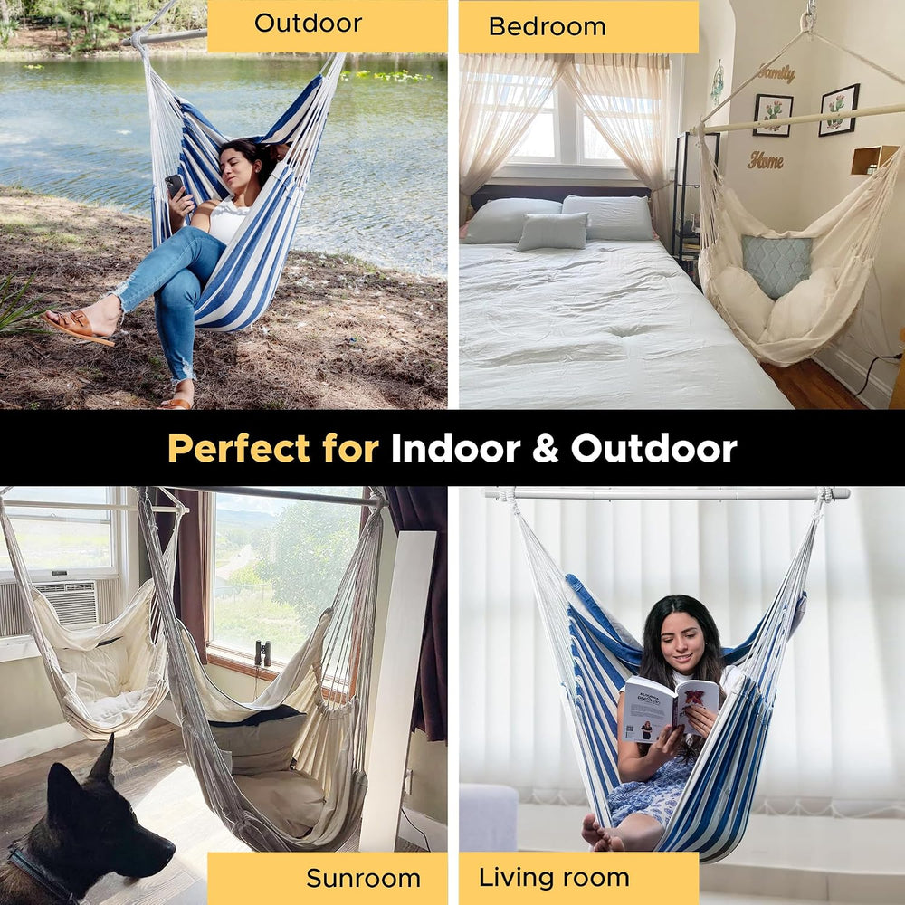 ADVOKAIR Hammock Chair Swing XXL, 1/3 Larger Than Standard, 500lbs