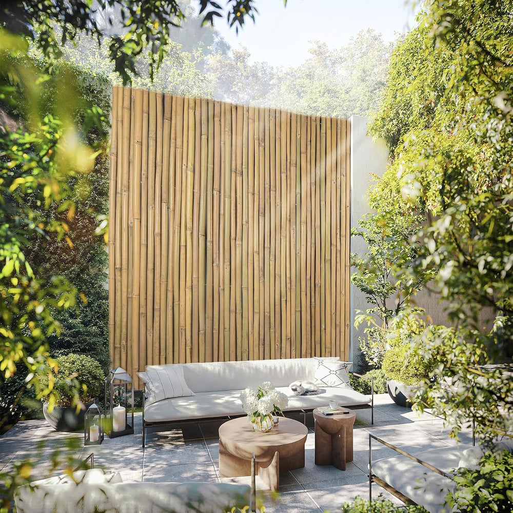 Bamboo Fence 4ft H x 8ft L x 0.7In D, Eco-Friendly Privacy Fence for Outdoor ...