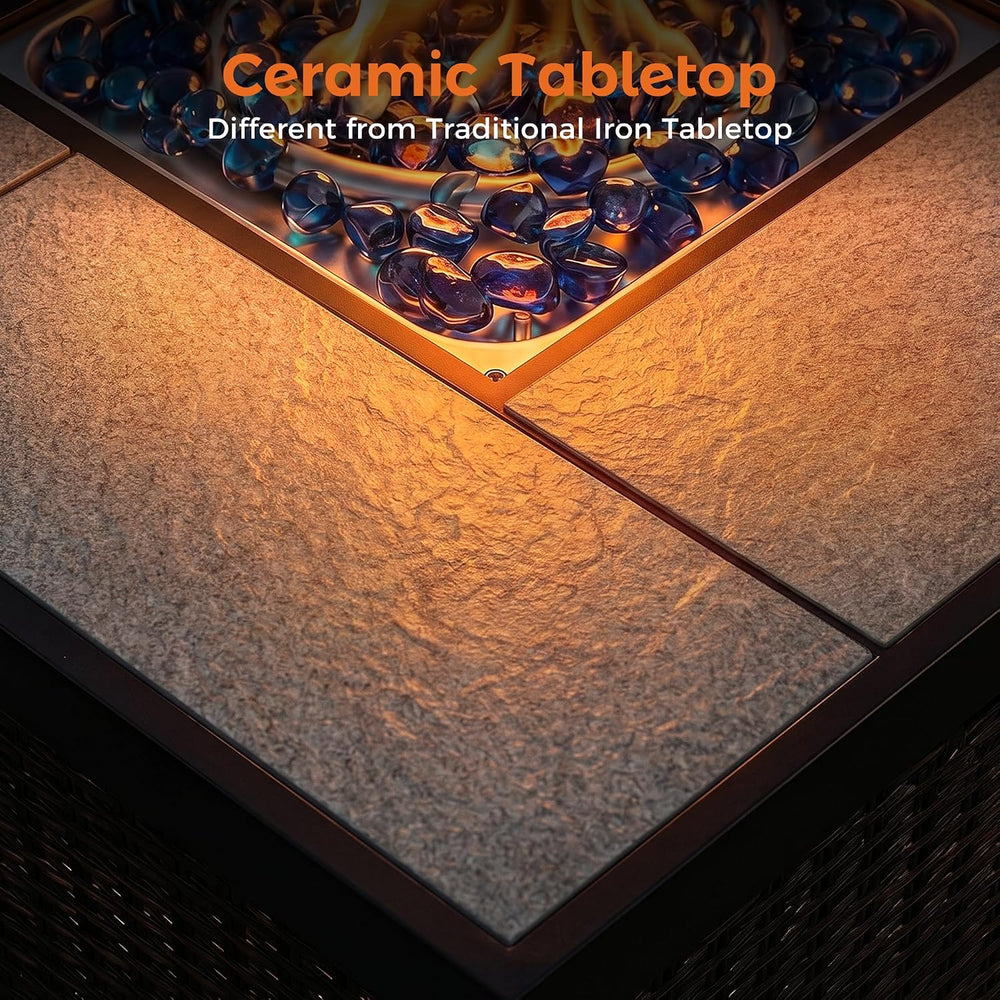 BALI OUTDOORS Propane Gas Fire Pit Table