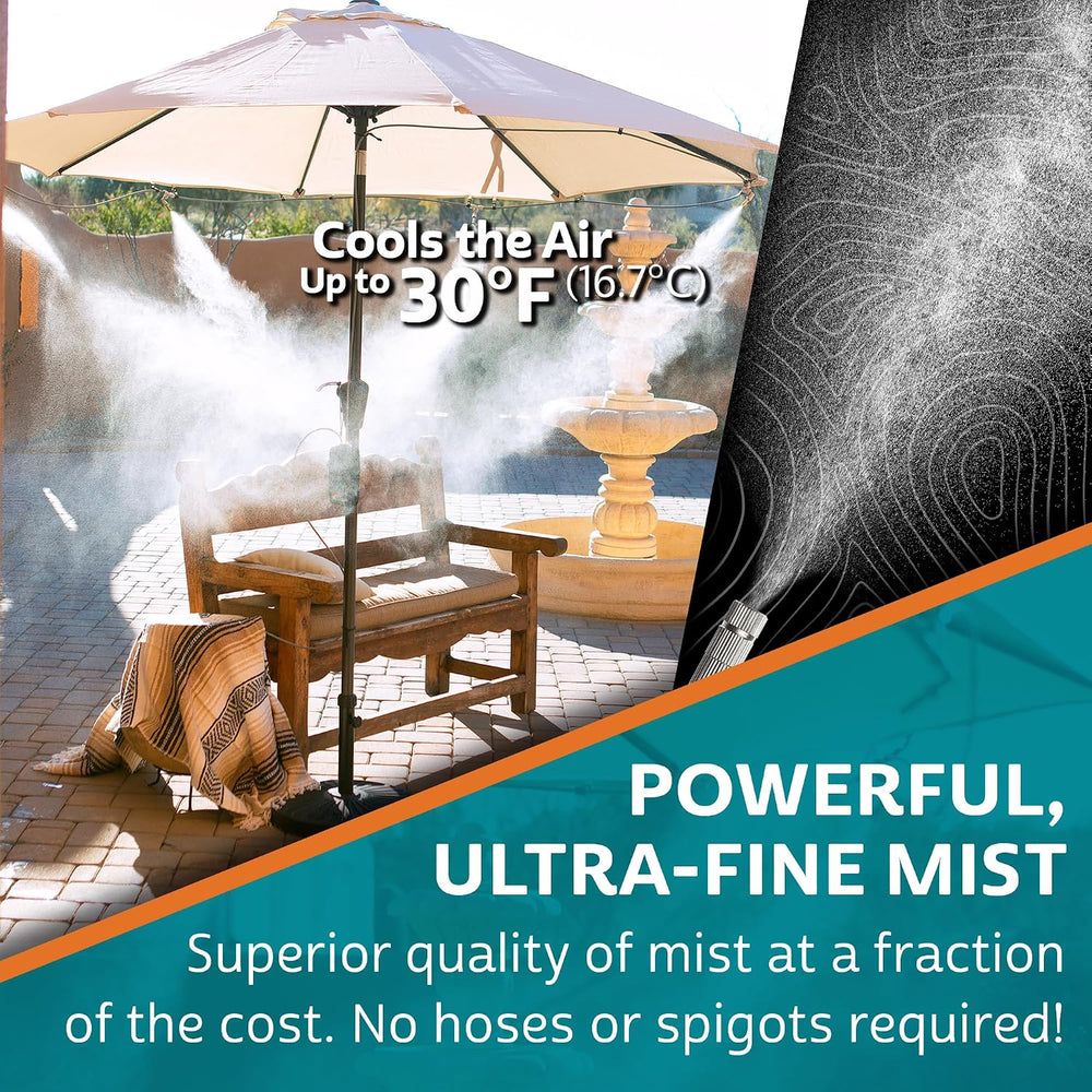 EXTREMEMIST Portable Mist System Pro 24ft Wireless Outdoor Cooling Kit