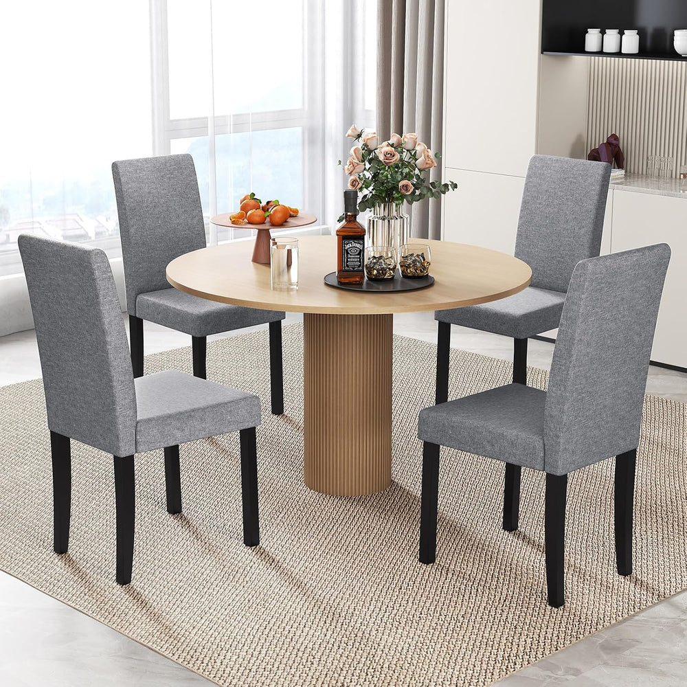 GOFLAME Upholstered Dining Chairs Set of 2, Fabric Kitchen Chairs with Padded...