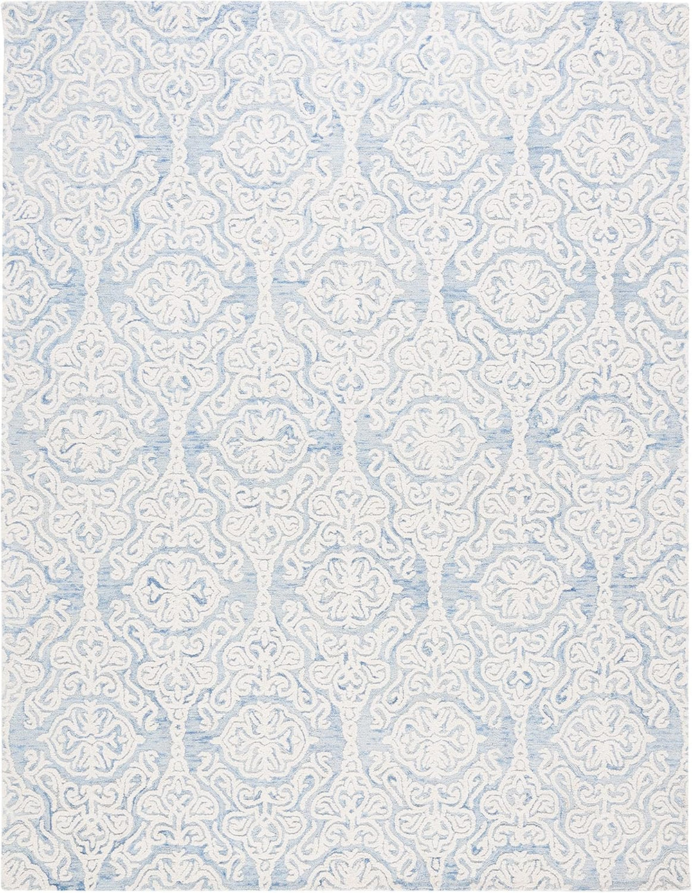 SAFAVIEH Blossom Collection Area Rug - 10' x 14', Blue & Ivory, H...