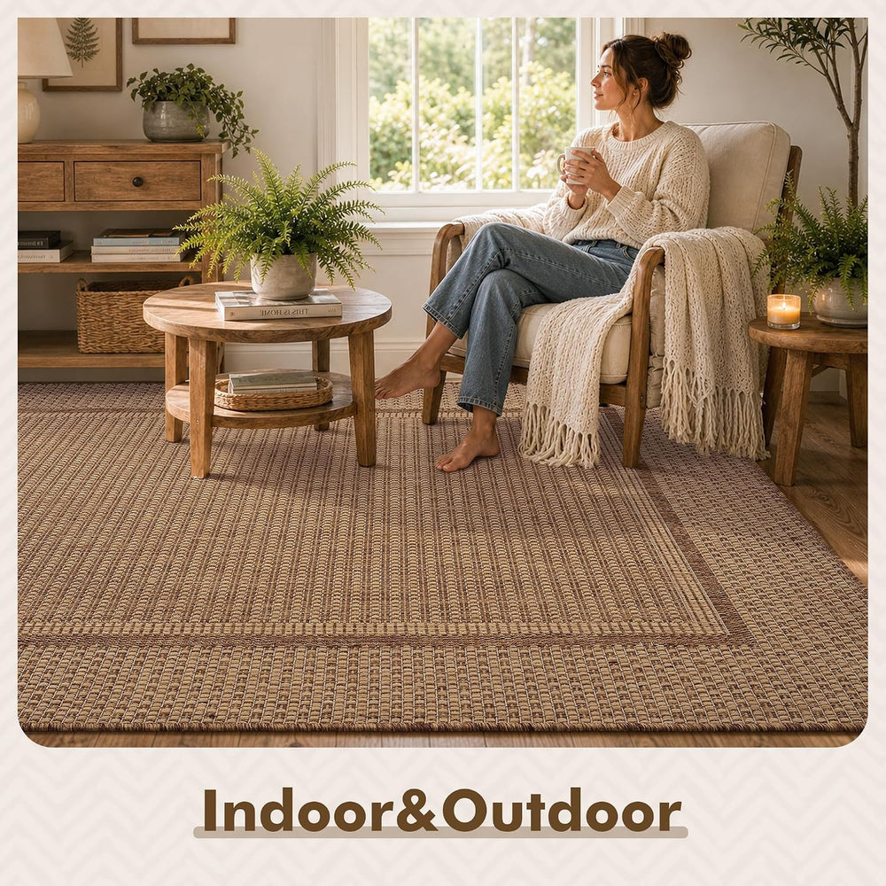 MontVoo-Outdoor Rug-Patio Rug 4x6 Polypropylene Indoor Outdoor Rugs Outdoor C...