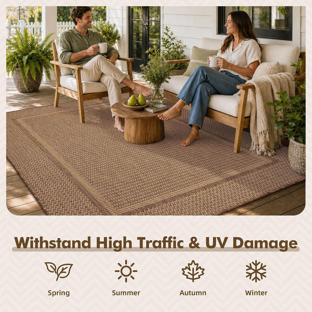 MontVoo-Outdoor Rug-Patio Rug 4x6 Polypropylene Indoor Outdoor Rugs Outdoor C...