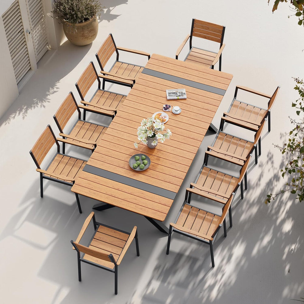 Pellebant Stackable Outdoor Patio Dining Chairs Set of 4
