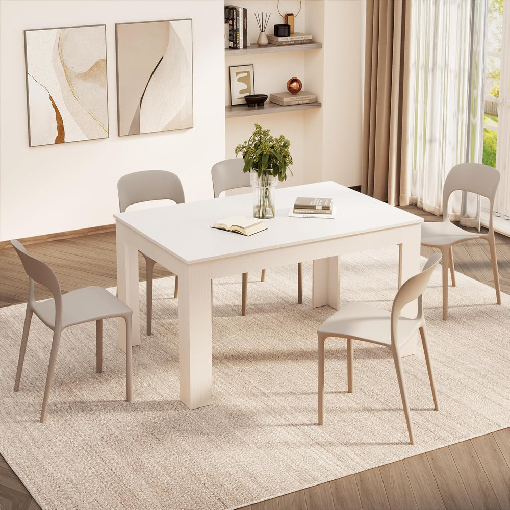 Mobili Fiver Easy Extendable Dining Table, 55.1 to 86.6 Inches, Seats 6-8, As...