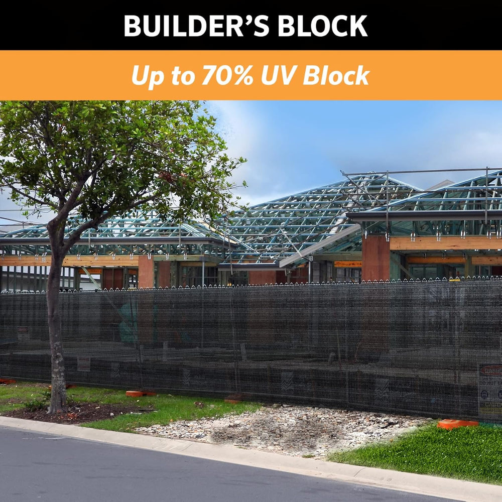 Coolaroo Builder's Block Construction Privacy Screen - Heavy-Duty Tear Re...