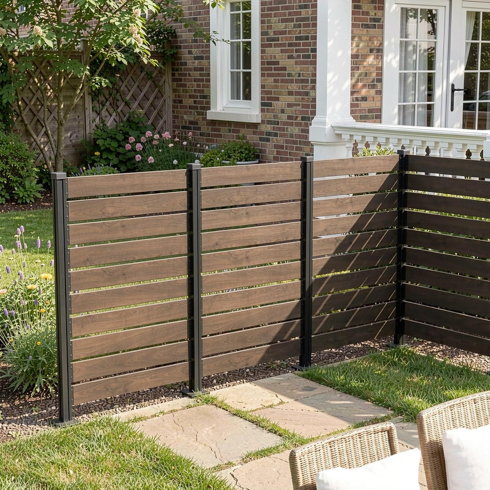 60''H x 78''W Outdoor Cedar Wood Fence Privacy Screen