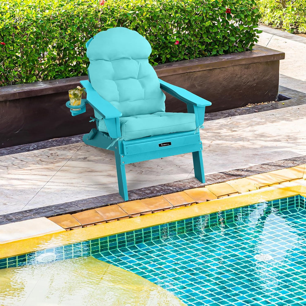 FUNBERRY Adirondack Chair Cushions Set of 2, Cushions for Rocker with Ties