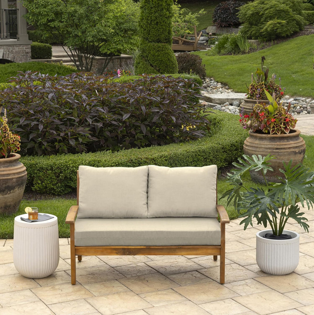 Arden Outdoor Loveseat Cushion Set, 48 x 24, Water Repellent, Fade Resistant,...