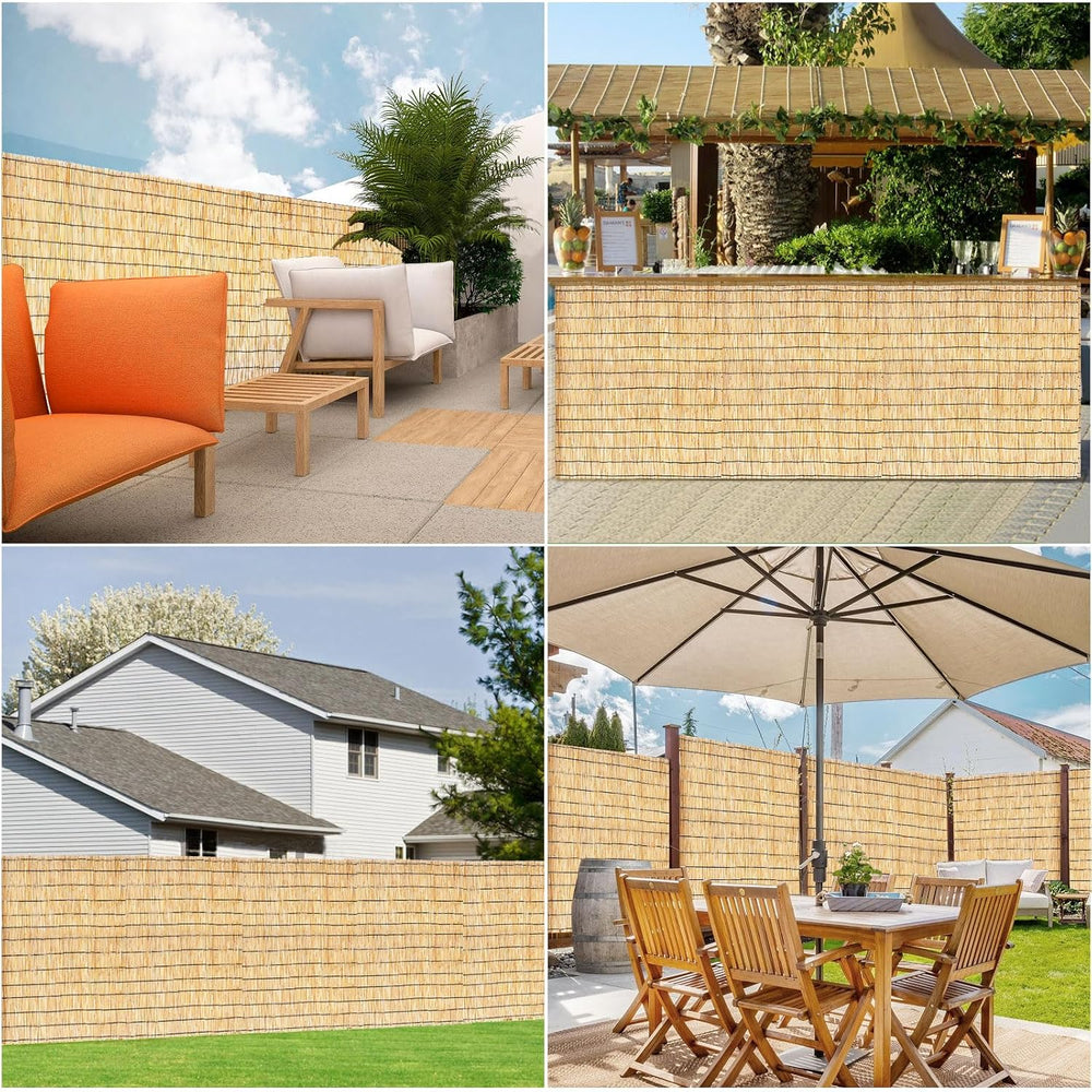 Natural Reed Fencing,Privacy Fence Bamboo-Like Reed Screen Curtain Natural Fe...