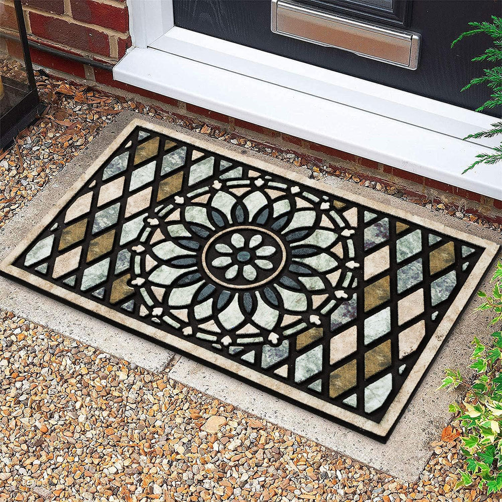 CHICHIC Welcome Door Mat 17x 30 Inch Front Doormat Outdoors for Home Entrance...
