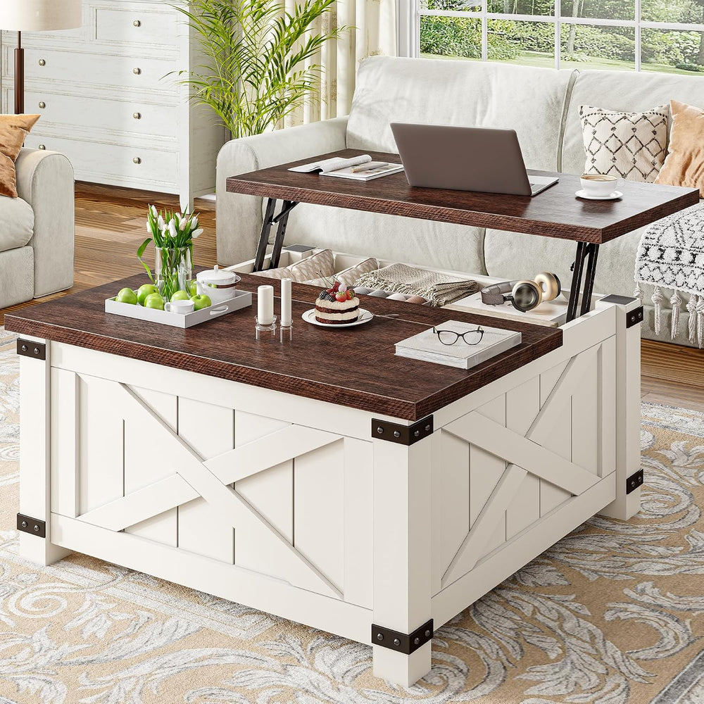 EnHomee Lift Top Coffee Table with Storage, 36" Farmhouse Coffee Tables ...
