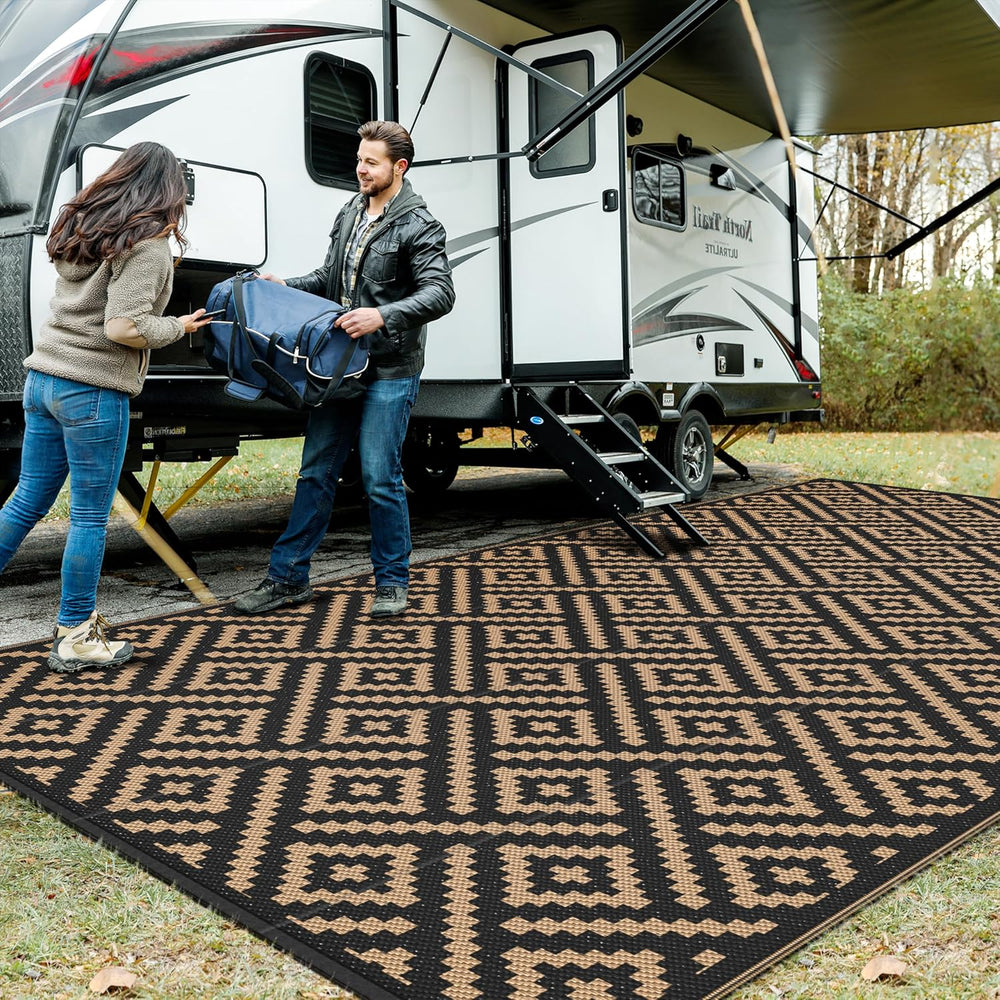 GENIMO Outdoor Rug for Patio Clearance, 9'x18' Waterproof Camping Mat...