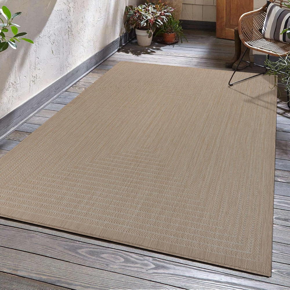 Adiva Rugs Outdoor Indoor Area Rug, Weather Resistant, Easy to Clean, Stain R...