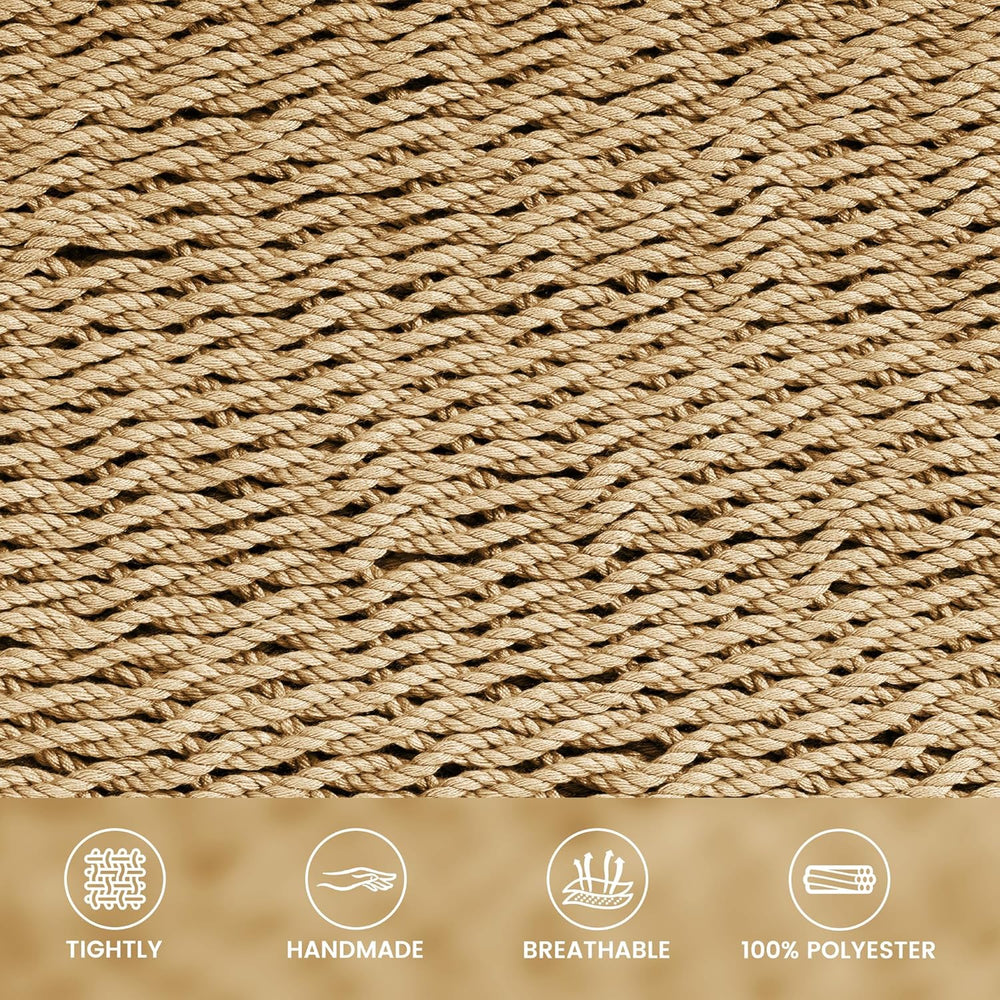 Lazy Daze 2 Person Caribbean Rope Hammock, Handwoven Double Hammock