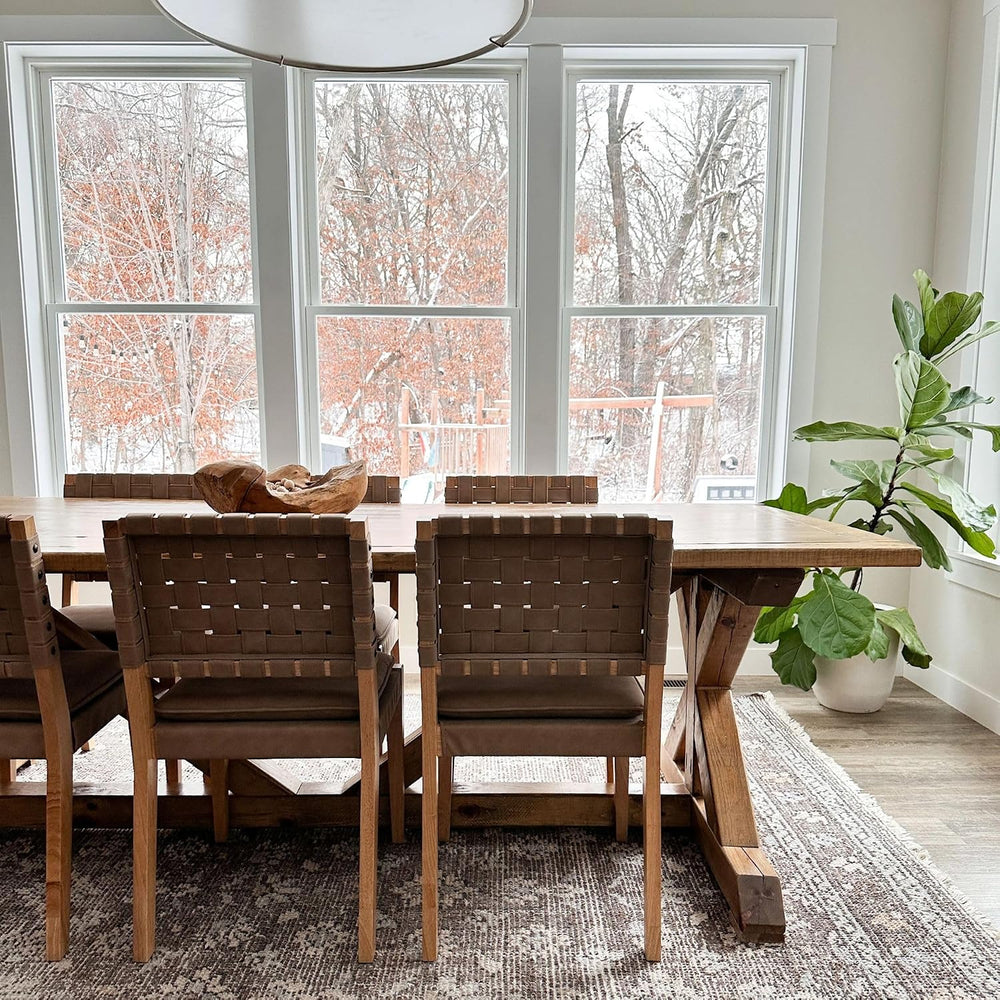 Nathan James Cohen Wood Dining Chair, Mid-Century Modern Upholstered Side Cha...