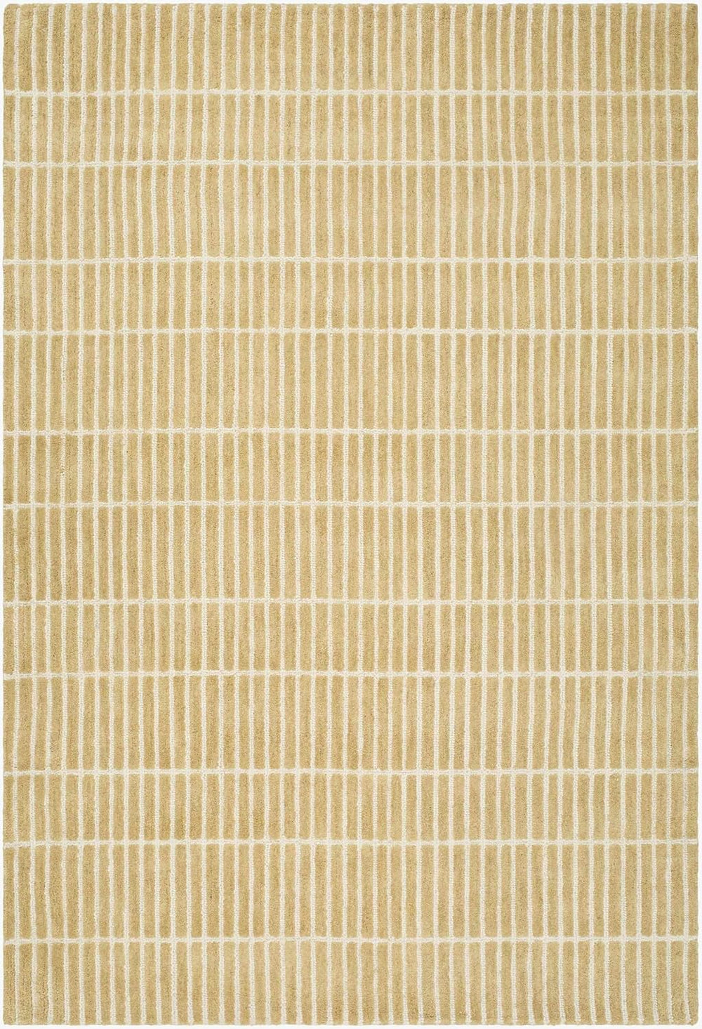 Hauteloom Finial Wool Living Room, Bedroom Area Rug - Neutral Modern Minimali...