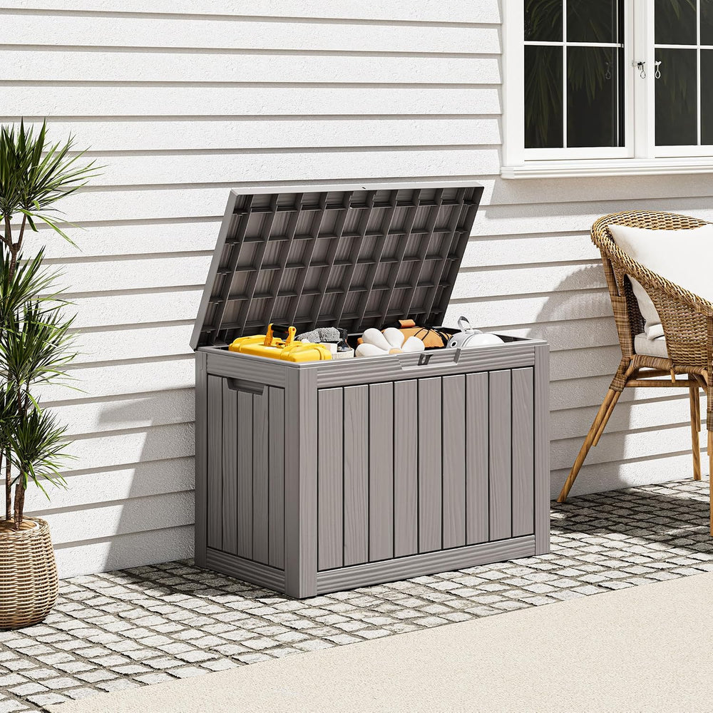 Outdoor Deck Storage Box,Resin Deck Boxes Indoor and outdoor, Waterproof Stor...
