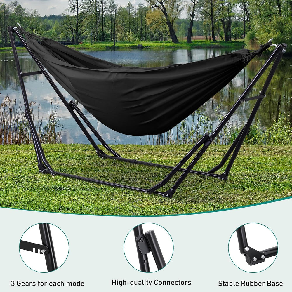 Ainfox Hammock with Foldable Stand, 2 in 1 Hammock and Swinging Chair with Ca...