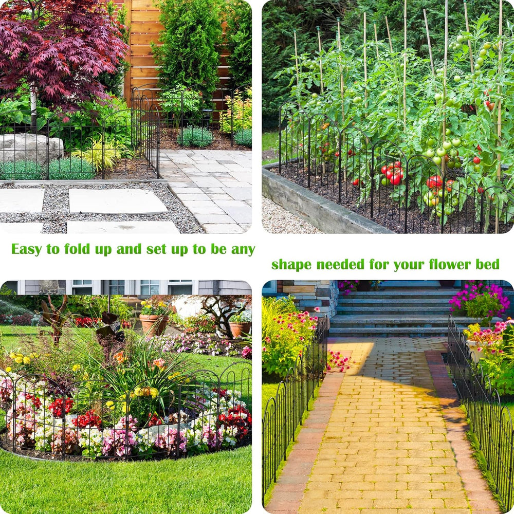 Decorative Garden Fence 24in x 22ft, Flower Bed Fencing Panels