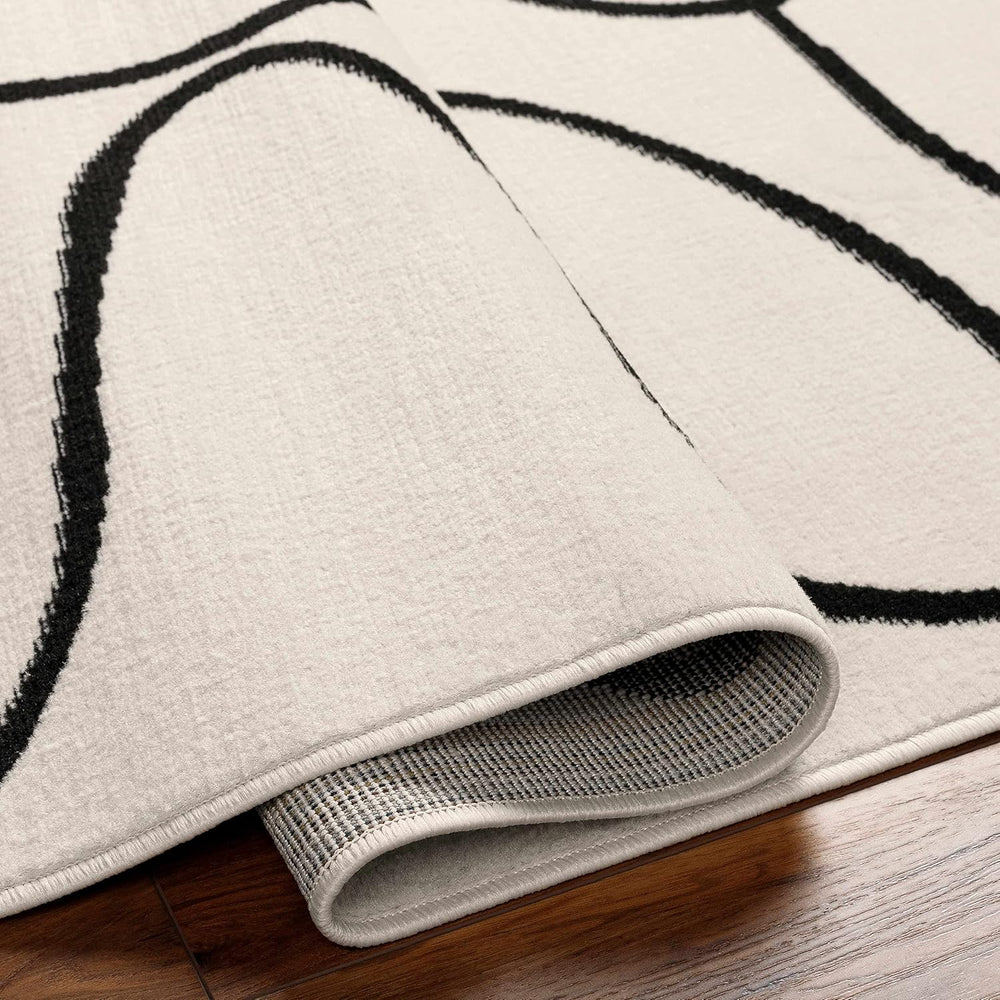 Hauteloom Eilir Modern Abstract Runner Rug - Contemporary Geometric Carpet fo...