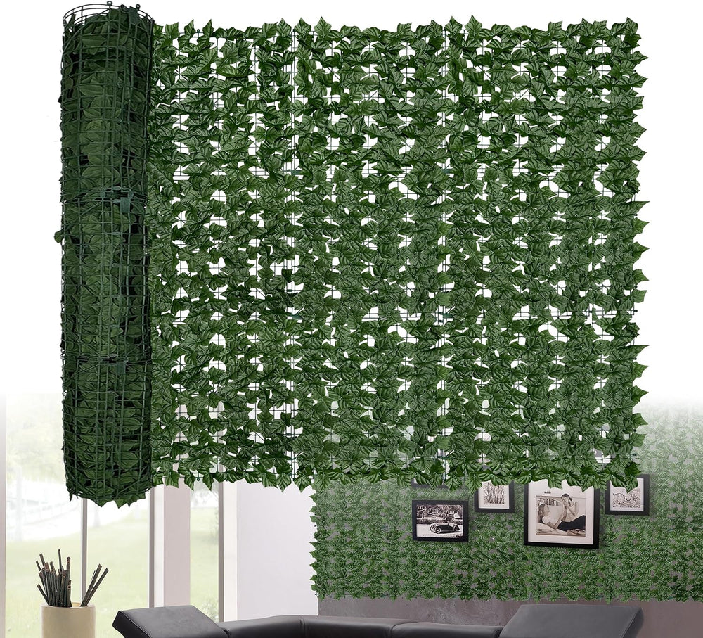 Artificial Ivy Plants Privacy Fence Screen: 48" x 204" (68 Sqft)